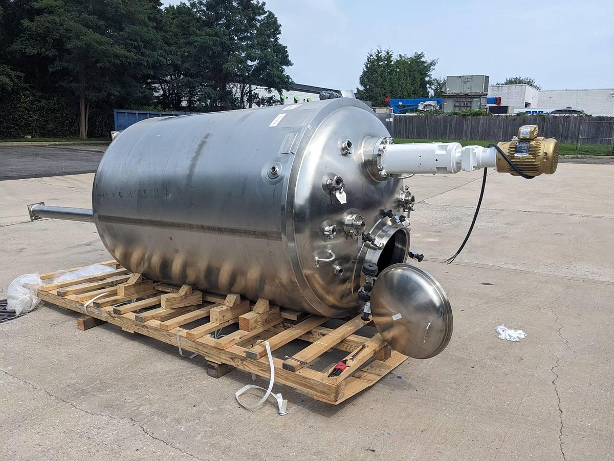 Used 750 Gallon Walker Jacketed Pressure Sanitary Reactor, 316L SS