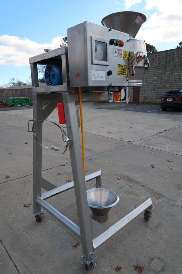 Used Urschel CC-D Shredder/Slicer/Strip Cutter, Portable top mounted stainless steel product hopper