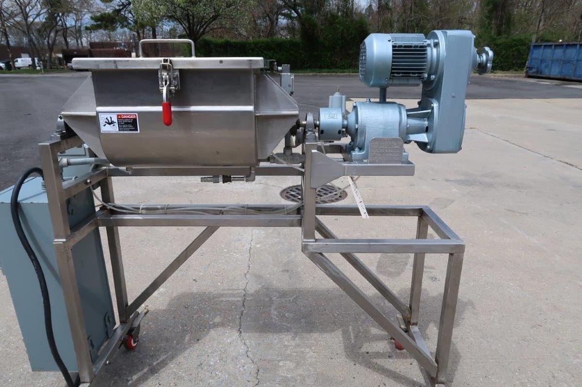 Used .6 Cu. Ft. Lowe Industries Lab Size Double Ribbon Blender, Jacketed, Variable Speed