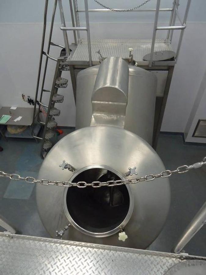 Used 60 Cu.Ft. Gemco Stainless Twin Shell “V”” Blender, With Bar, Pharmaceutical