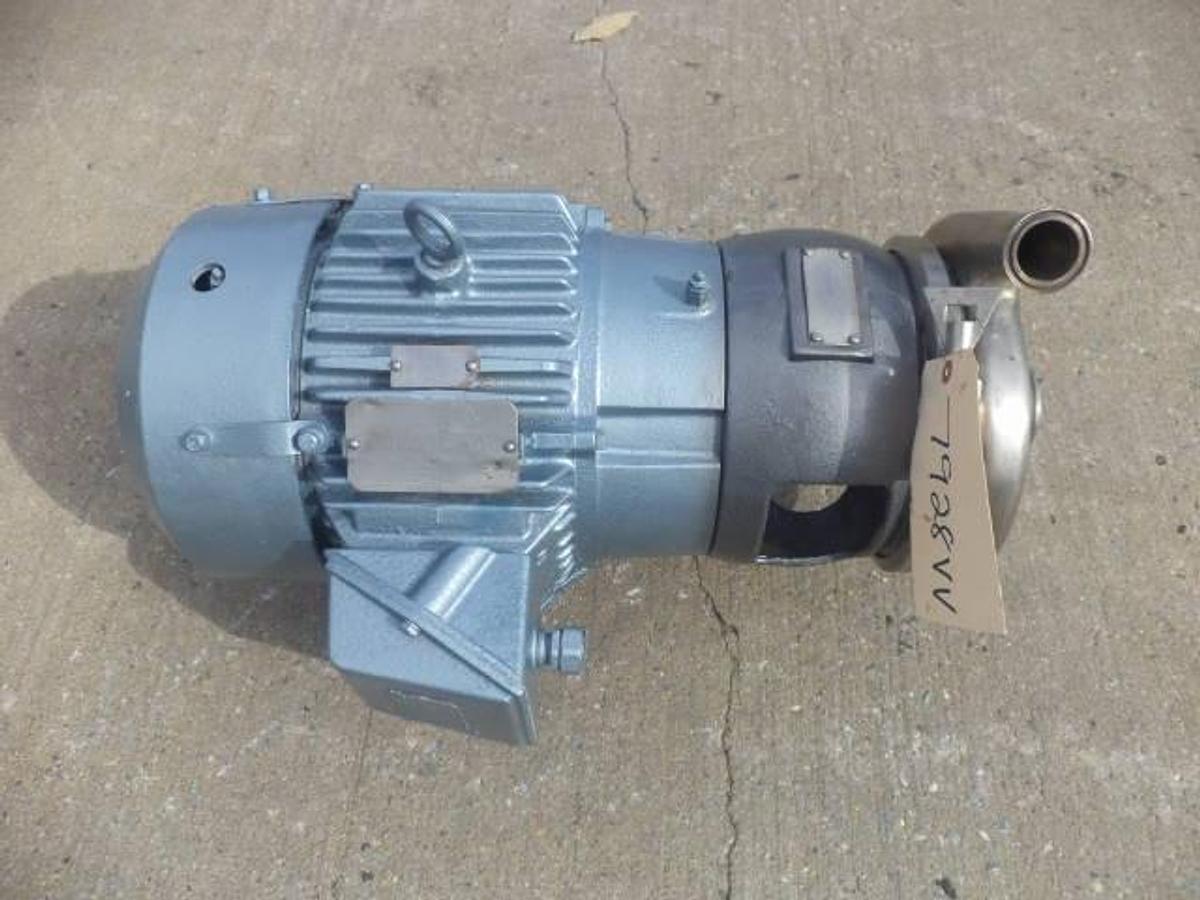 Used Crepaco 2 in. x 1-1/2 in. SS Sanitary Centrifugal Pump, 7.5HP
