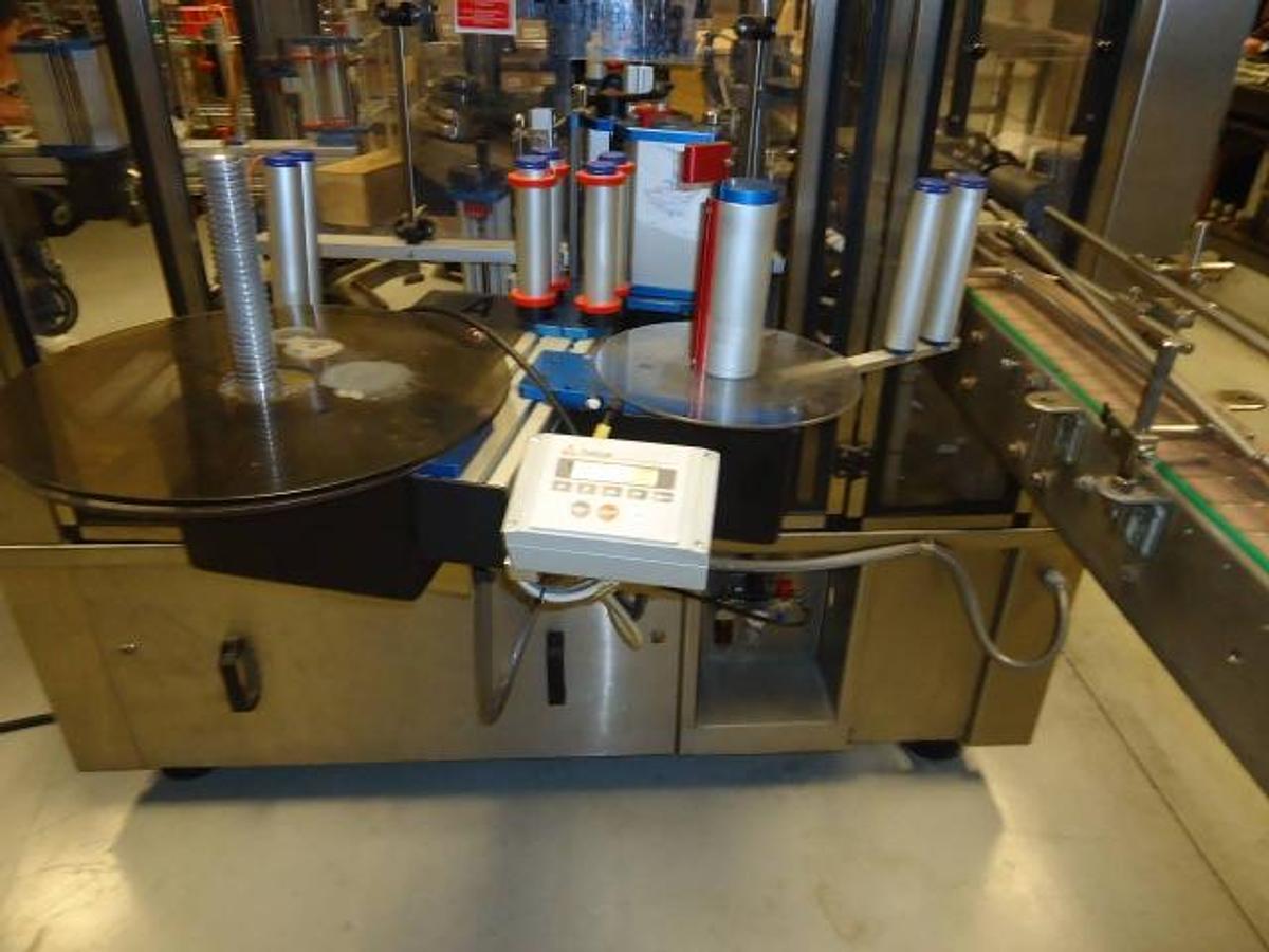Used PE “MASTER M” Front & Back Pressure Sensitive Rotary Labeler