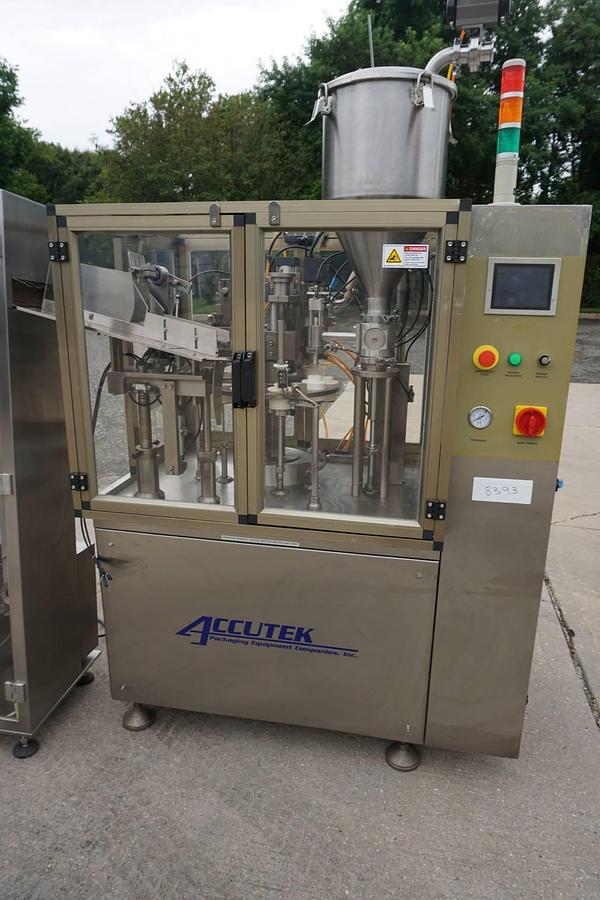 Used Accutek Hot Air Tube Filling Machine with Tube Loader