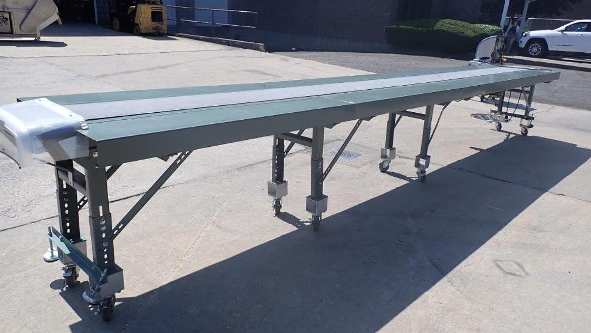 Used Hytrol 12 In. W X 20 Ft. Long Motorized Belt Conveyor, Portable
