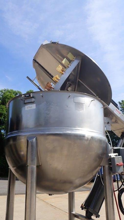 Used 400 Gallon Lee Dual Motion Jacketed Kettle, 316SS