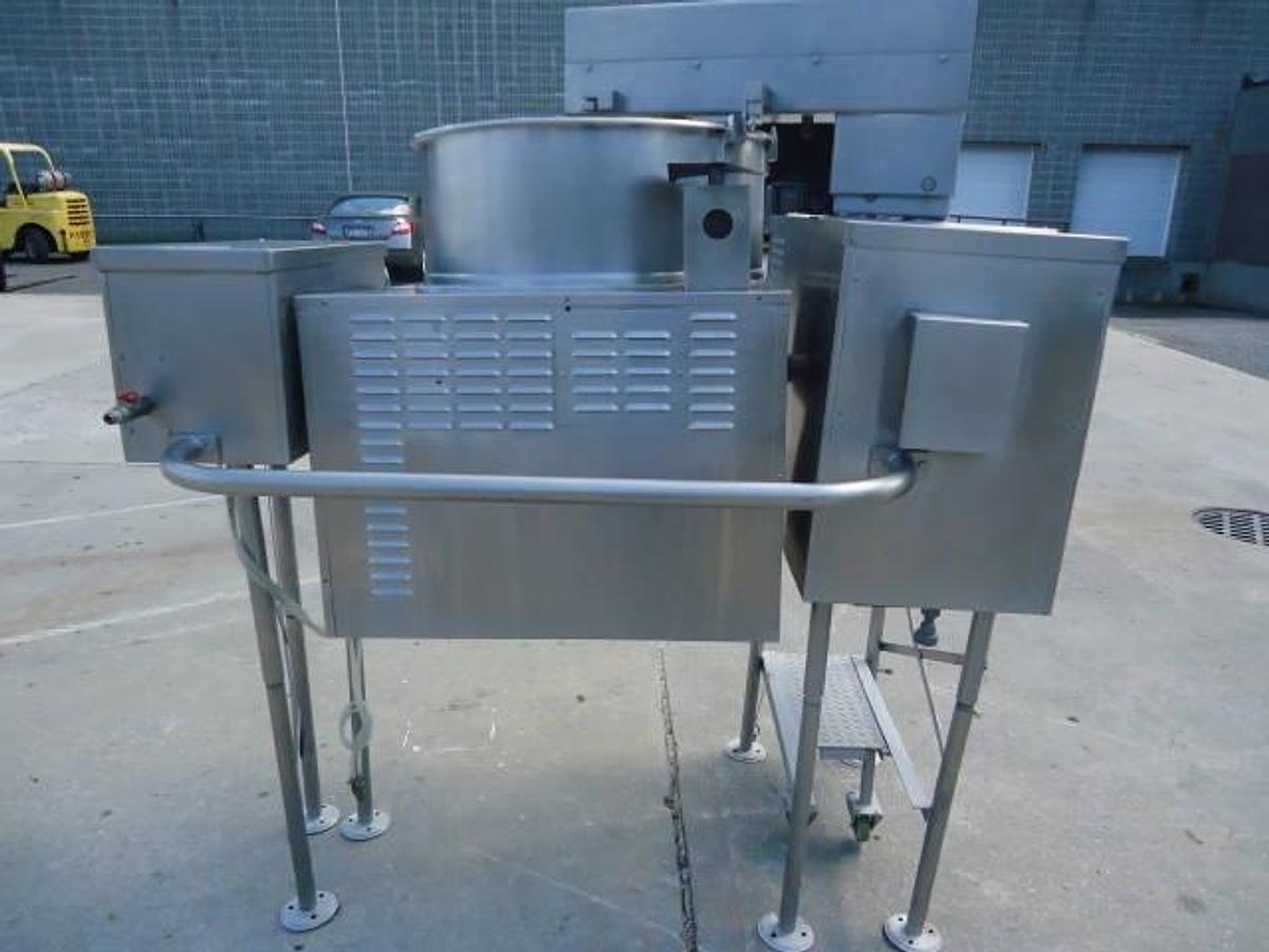 Used 60 Gallon Cleveland Range Gas Fired Twin Action Kettle, 316 Stainless Steel-