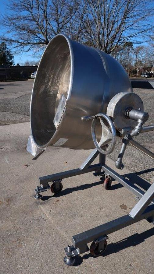 Used 80 Gallon Legion Stainless Steel Jacketed Tilt Kettle, Portable