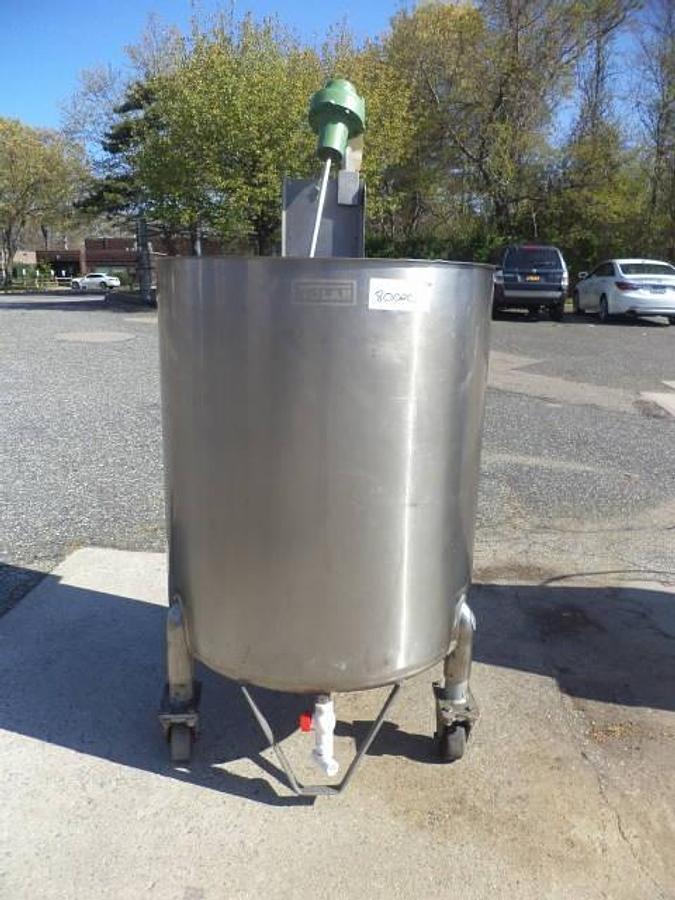 Used 150 Gallon Tolan Stainless Steel Vertical Tank, Portable