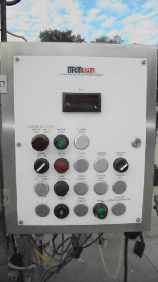 Used MRM/Elgin Six Piston Inline Filling Machine, 94 ounce pistons
