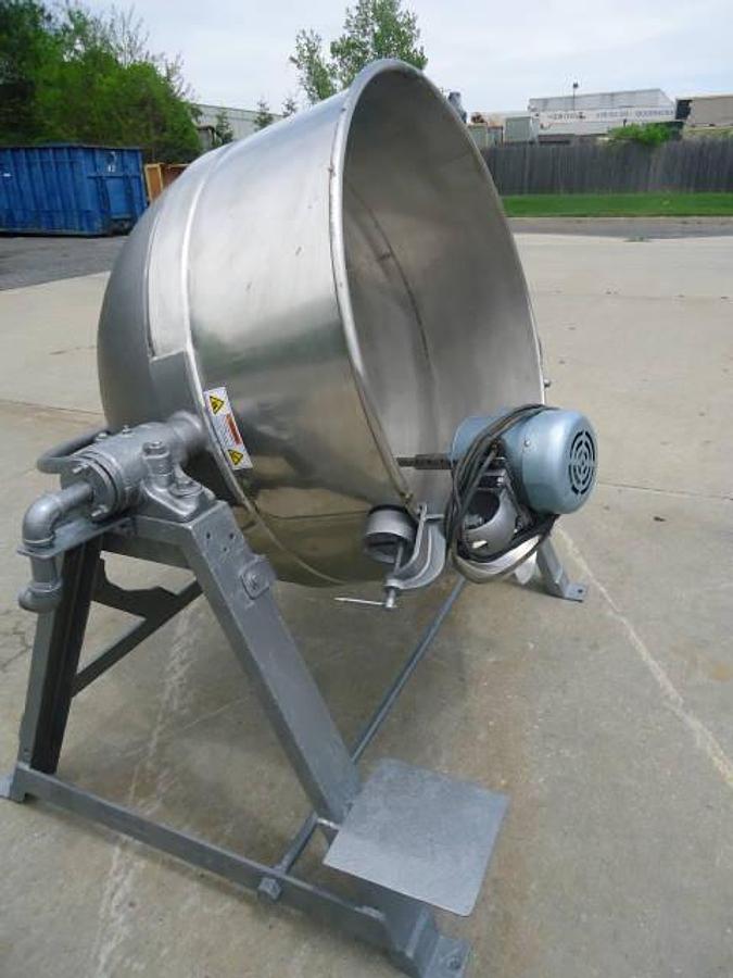 Used 150 Gallon Lee Stainless Steel Jacketed Tilt Kettle-