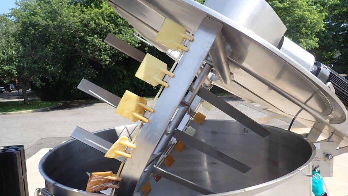 Used 400 Gallon Lee Dual Motion Jacketed Kettle, 316SS