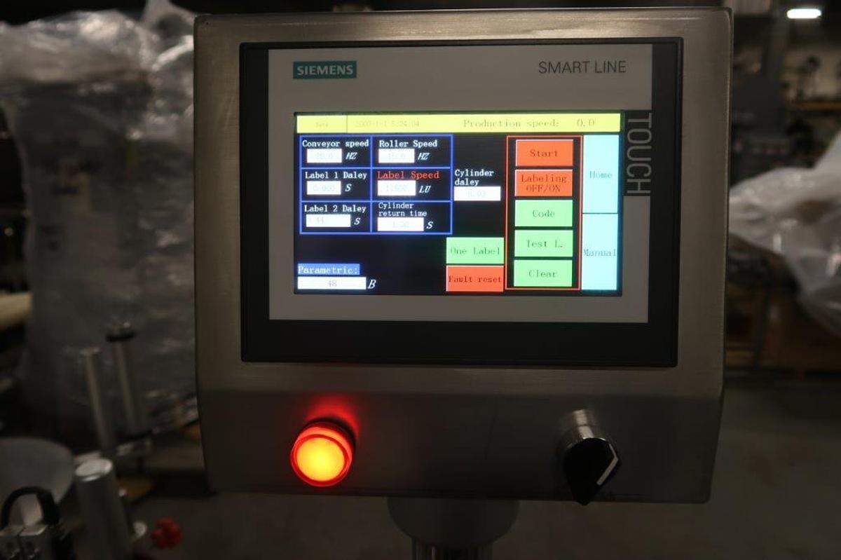 Used King Automatic Spot/Wraparound Pressure Sensitive Labeler