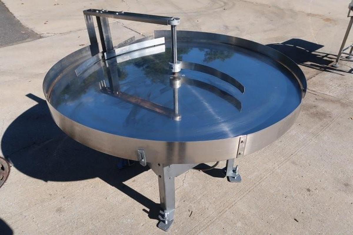Used Garvey 60 In. Rotary Unscrambling/Accumulating Table