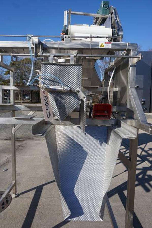 Used Ohlson Single Head Stainless Steel Scale with Feeder/Elevator, Expandable