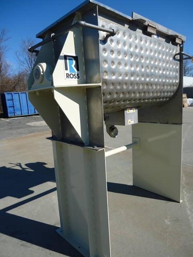Used 25 Cu.ft. Ross Stainless Steel Dimple Jacketed Ribbon Blender, 10 Hp