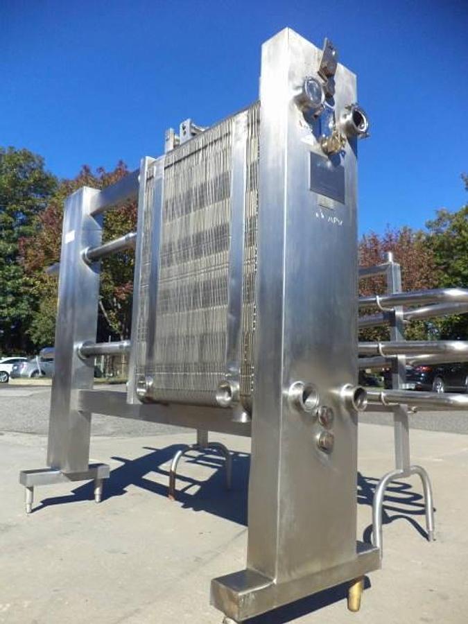 Used APV 134 Plate Stainless Steel Heat Exchanger, Sanitary