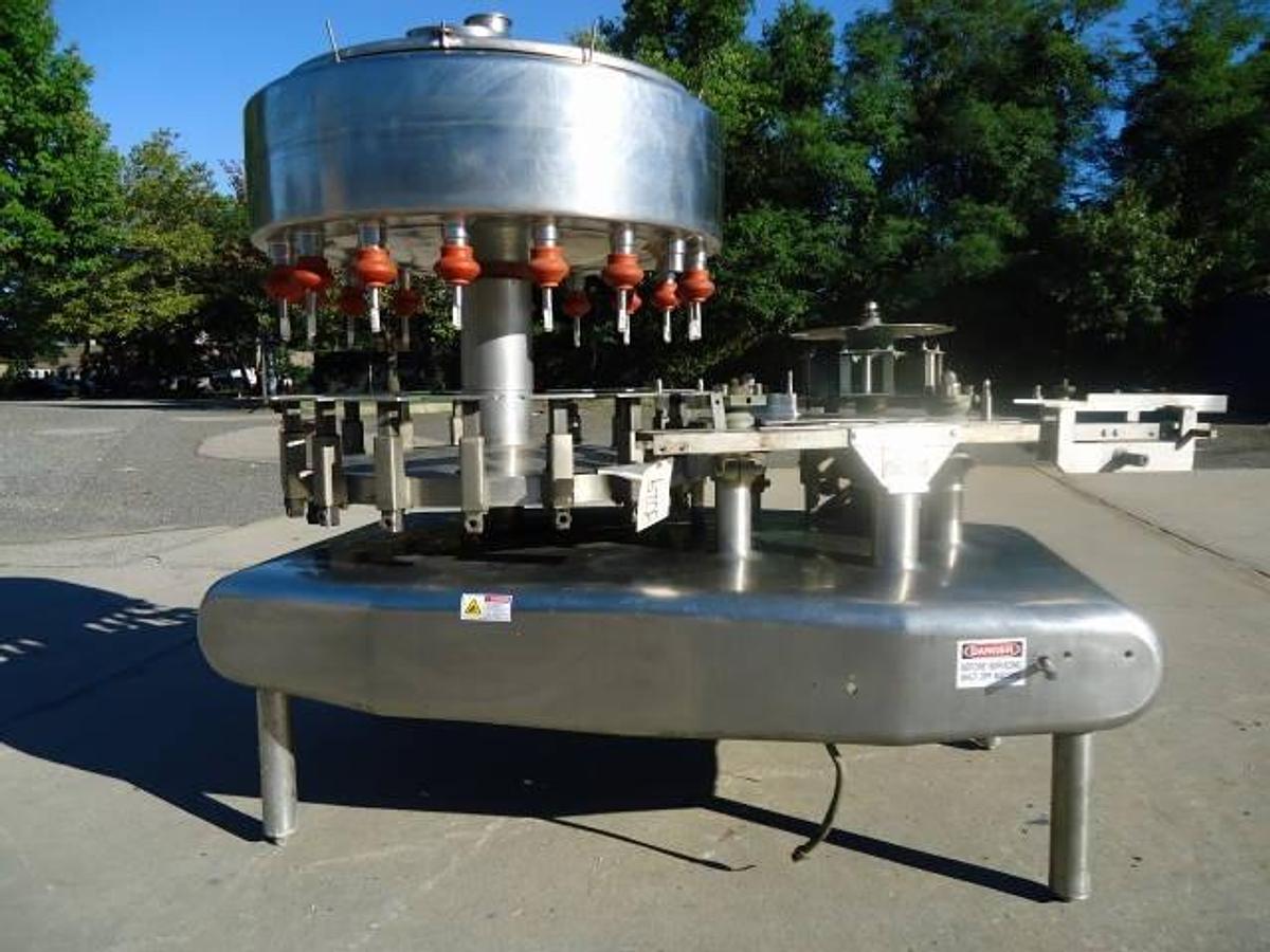 Used Federal G-185 Rotary Liquid Filler, Stainless Steel