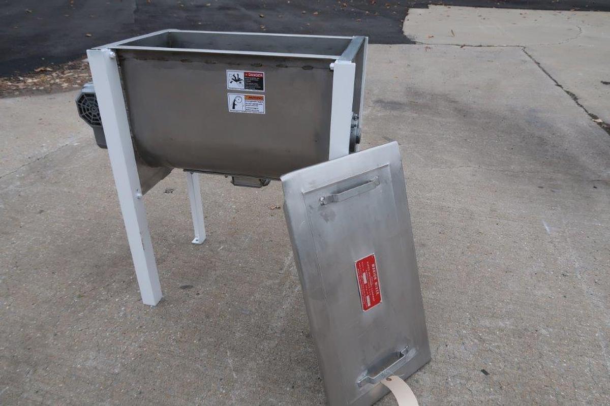 Used Marion 2 Cu. Ft. Stainless Steel Plow/Paddle Mixer, Single Phase Electrics