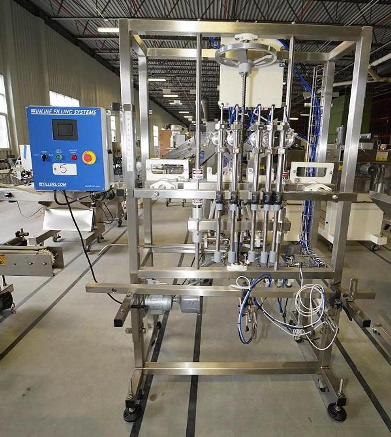 Used Inline Filling Systems SS Pneumatic Inline Piston/Gravity Filler