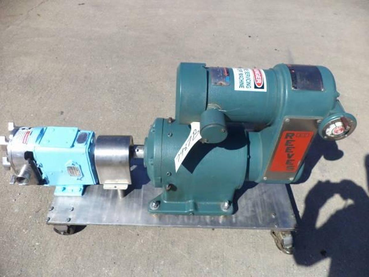 Used Waukesha Model 30 Stainless Steel Positive Displacement Pump, Variable Speed