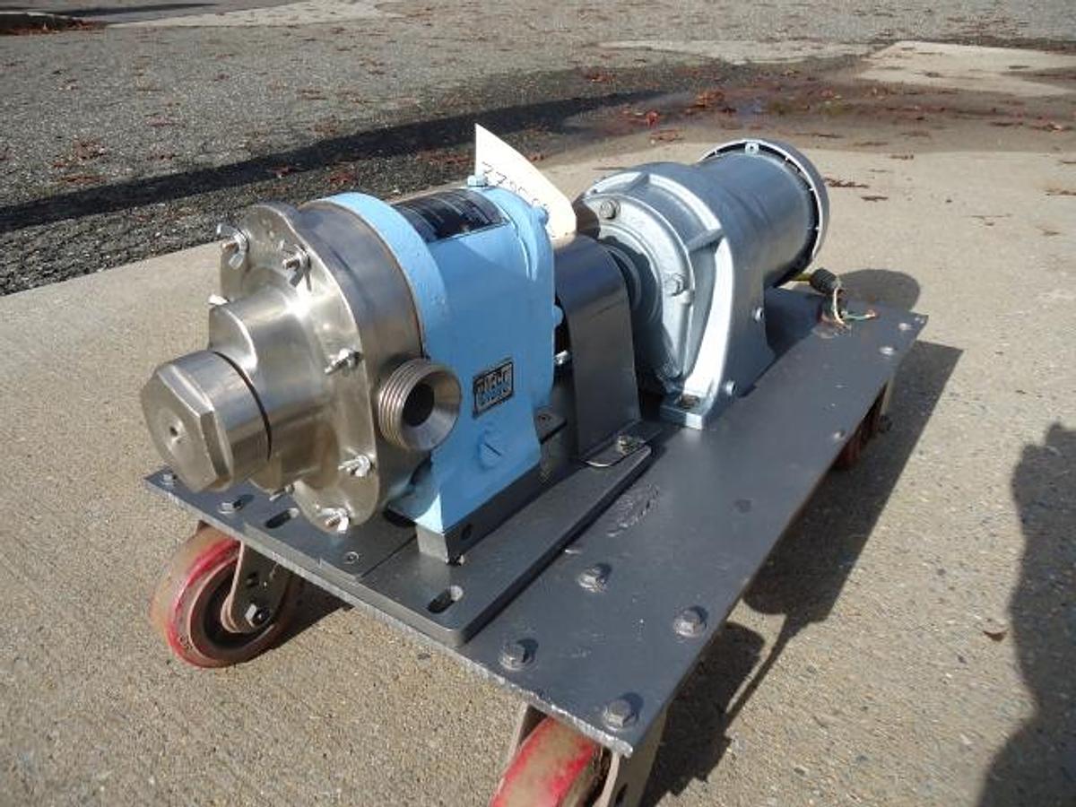 Used Waukesha Size 10 Stainless Steel Positive Displacement Pump, Portable—