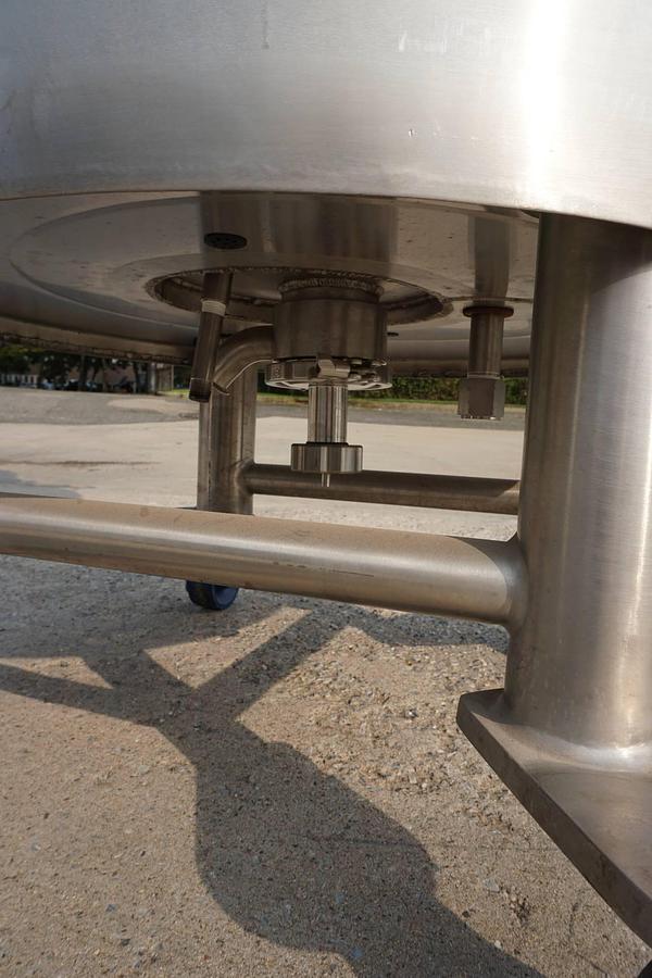 Used 100 Gallon Lee 316 SS Jacketed Mix Tank, 100 PSI