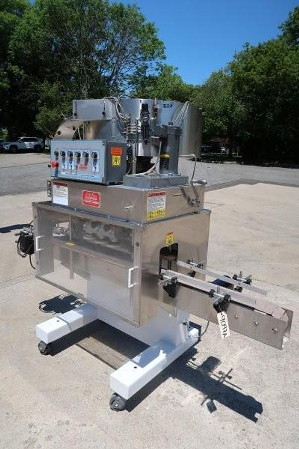Used Kaps-All A-6 Automatic Screw Capping Machine, 36 In. Bowl Hopper