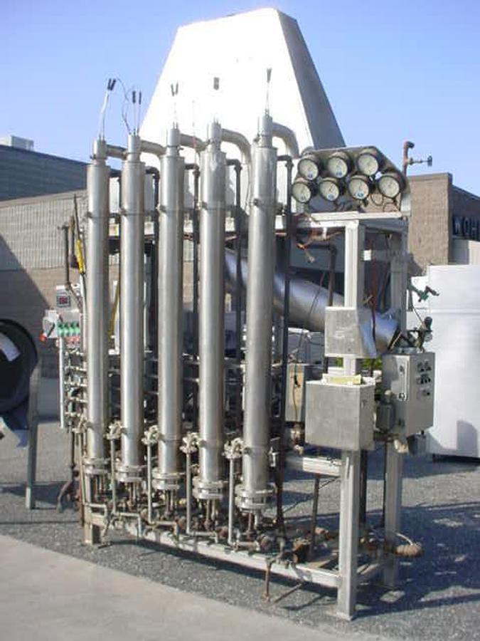 Used Groen Five Tube Stainless Steel Vertical Thin Film Evaporator/Concentrator