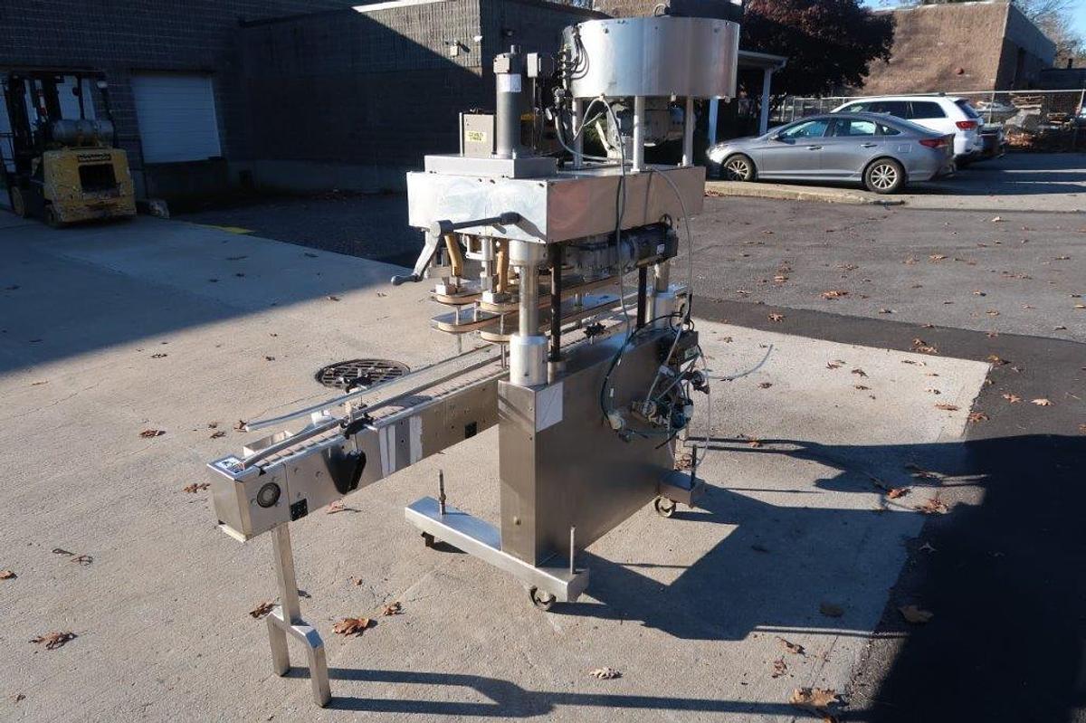 Used Kaps-All A-2 Six Spindle Capping Machine, 150 Per Minute