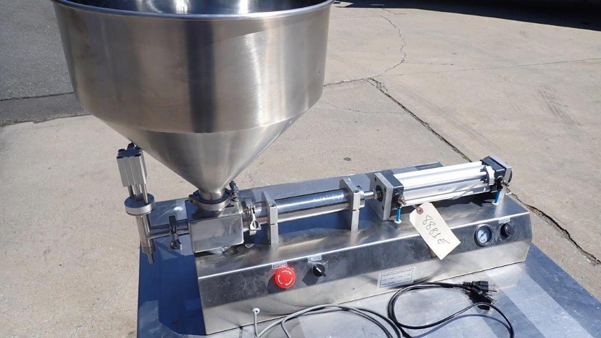 Used Tabletop Single Piston Filler, Air Operated