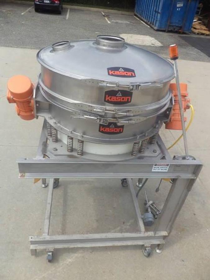 Used Kason Model K40-FT-SS High Throughput Single Deck Vibroscreen Low-profile Scalper/Screener/Sifter