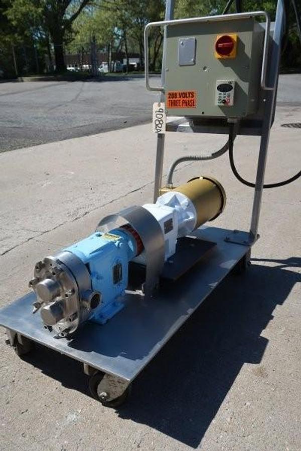 Used Waukesha Cherry Burrell Size 18 SS Positive Displacement Pump