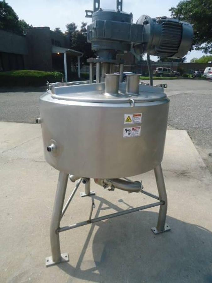 Used 50 Gal Crepaco Stainless Scraper Agitated Vessel, 100 PSIG Jacket, 3 In. outlet