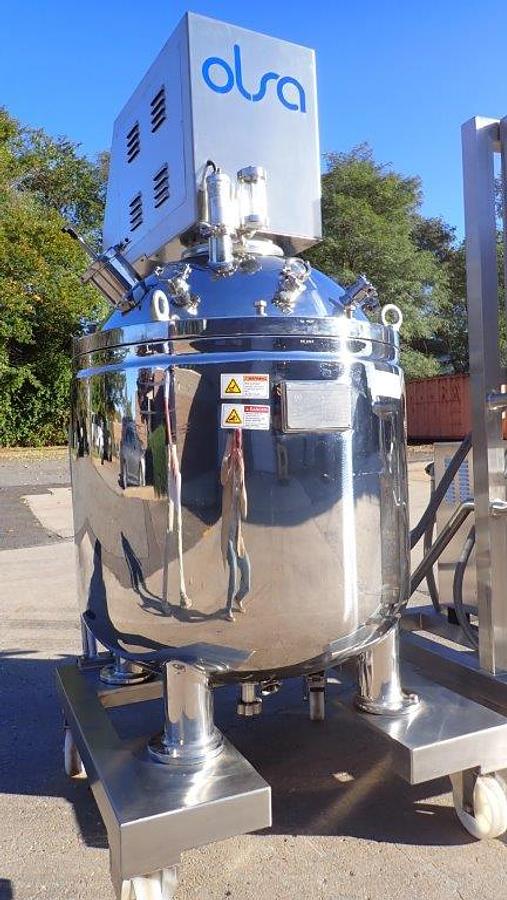 Used Olsa 300 Liter 316L SS Sanitary Reactor/Kettle, Portable