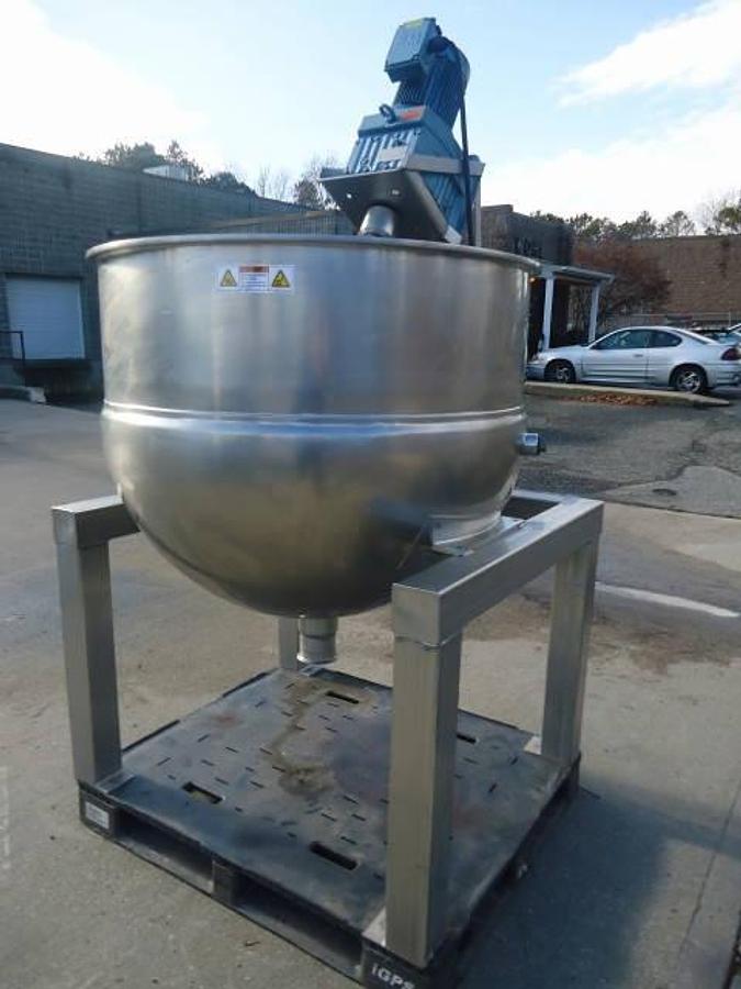 Used 150 Gallon Groen Ina/2 Jacketed Inclined Agitated Kettle, 316 Stainless