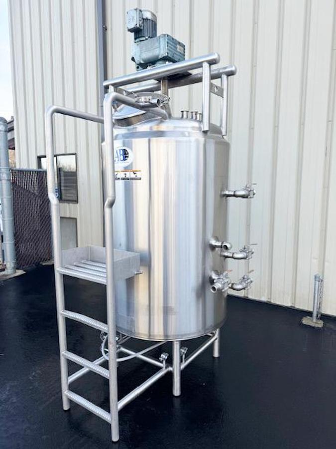 Used A&B Process 250 Gal Sanitary Jacketed Tank, Scraper, 316L