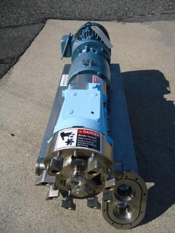 Used Waukesha 30 Stainless Positive Displacement Pump, Stainless Portable Base