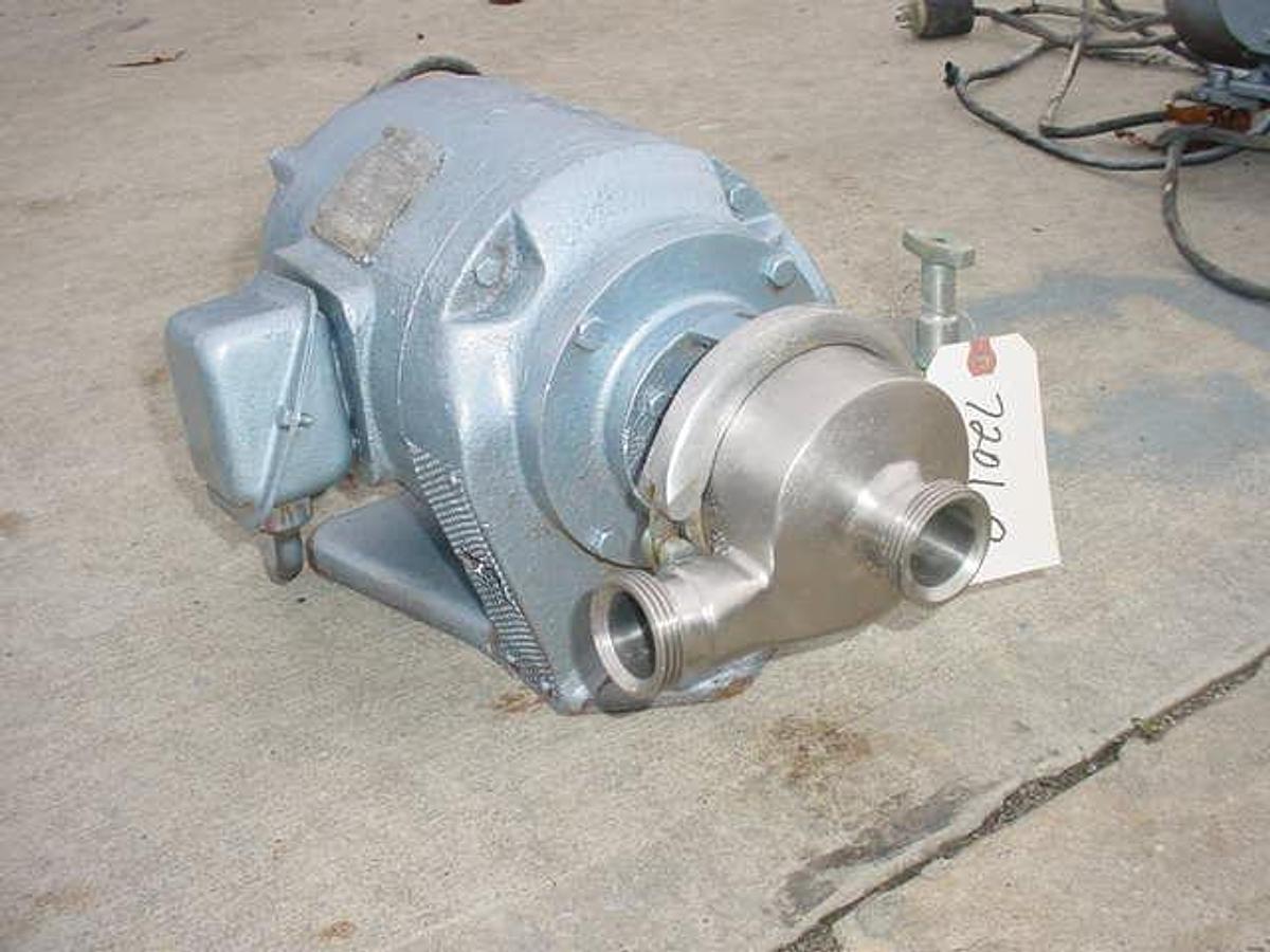 Used Stainless Steel Sanitary Centrifugal Pump, 1-1/2″ X 1-1/2″