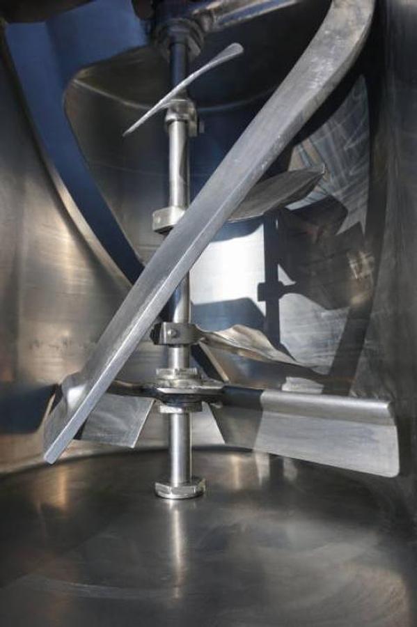 Used Leland 600 lb. Stainless Double Action Mixer, Tilt Discharge