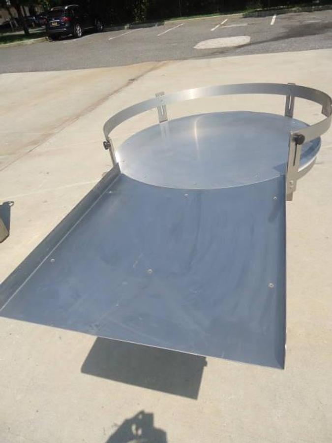 Used 36 Inch diameter Kaps All rotary unscrambling table, stainless steel base