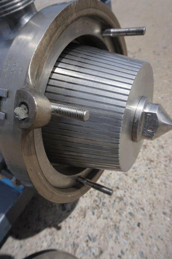 Used Waukesha 15 HP Stainless Horizontal Colloid Mill,  Grooved Rotor/Stator
