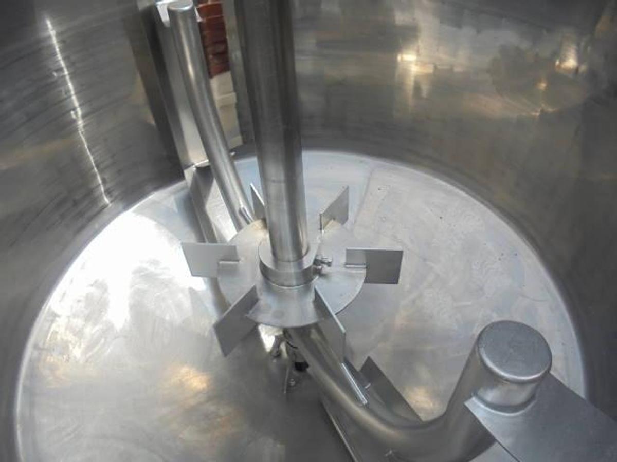 Used 500 Gallon Will-Flow 316SS Dual Action Scraper Kettle, 55 PSI Jacket