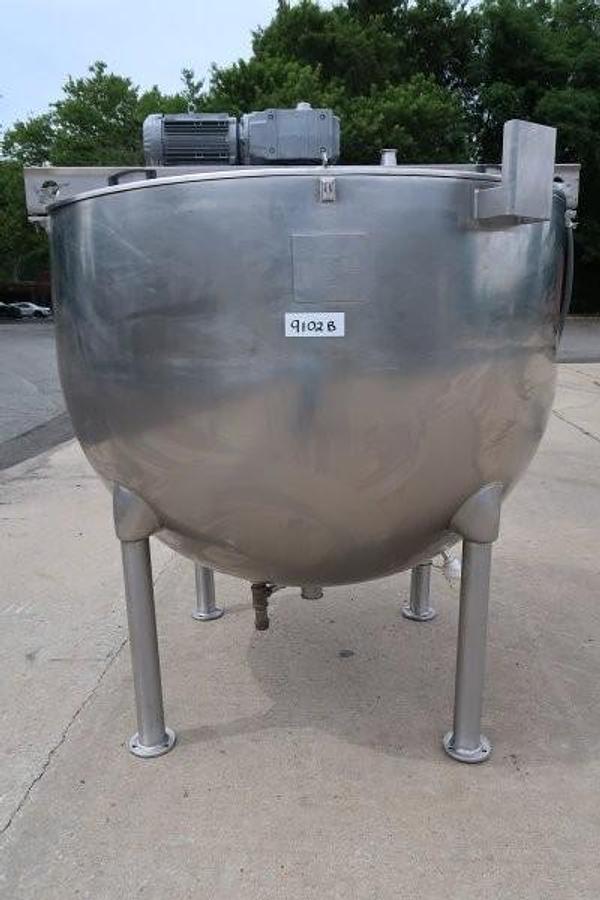 Used 500 Gallon Hamilton SS Jacketed Kettle, Full Sweep