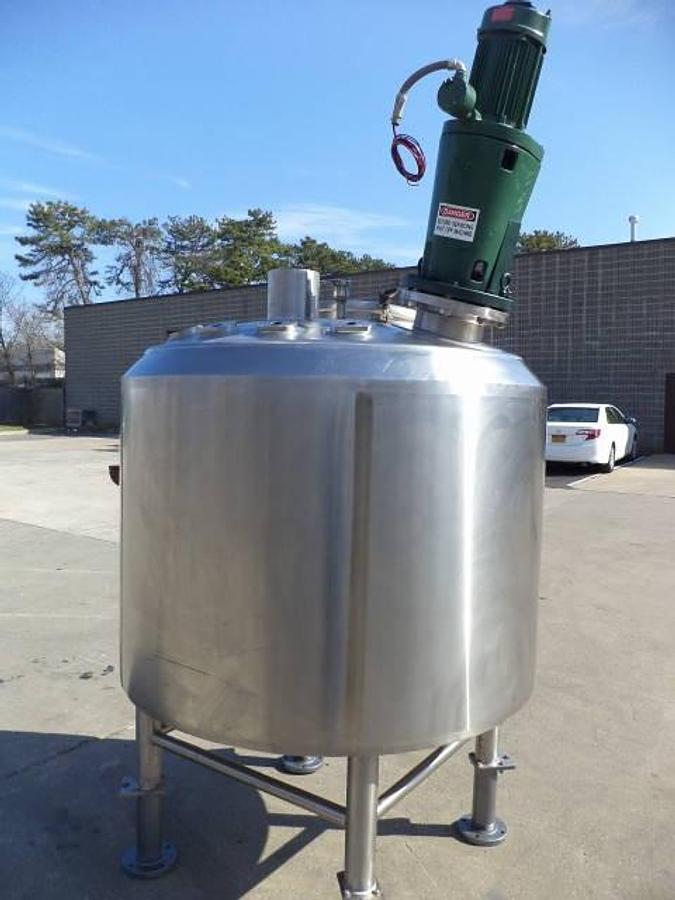 Used 250 Gallon Lee Closed Jacketed Mix Kettle, 316 Stainless Steel