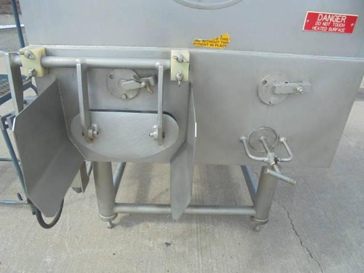 Used Rietz 1,000 Lb. SS Twin Screw Horizontal Blender, Jacketed