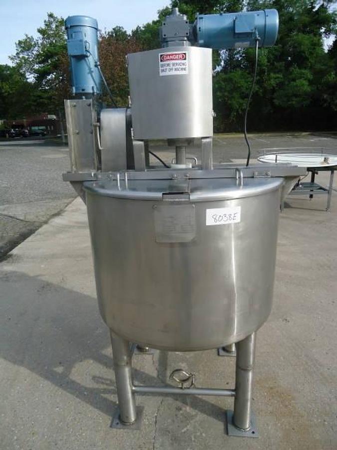 Used 100 Gallon Walker 316 Stainless Double Motion Mix Kettle, 100 PSI Jacket