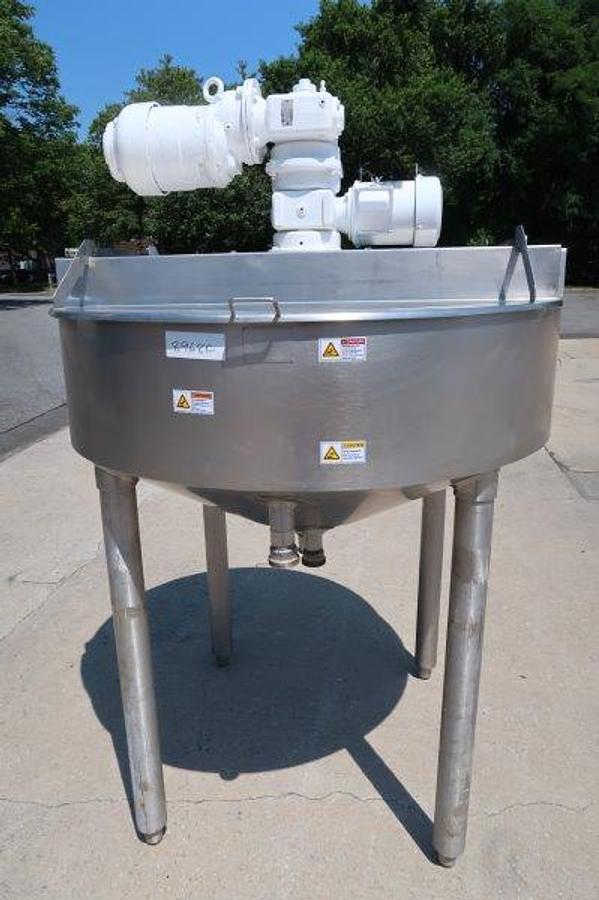 Used Chester Jensen 100 Gallon Agitated Cone Bottom Cooker/Cooler