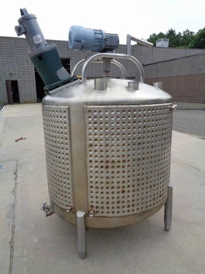 Used 500 Gallon DCI 316 Dimpled Jacketed Stainless Steel Mix Tank