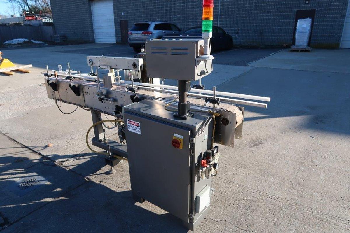 Used PCM 3-Sided Automatic Pressure Sensitive Labeler, with Coder