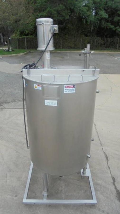 Used 233 Gallon Viatec Jacketed Mix Tank, Admix Propeller, 180 psi jacket